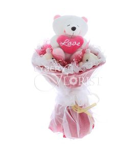 pink toy bouquet